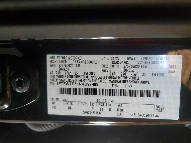2022 Ford F150 Supercrew