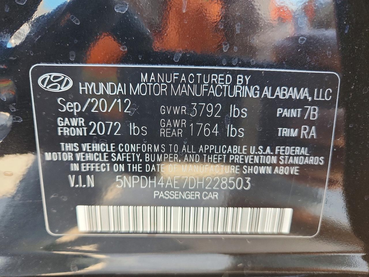 2013 Hyundai Elantra gls