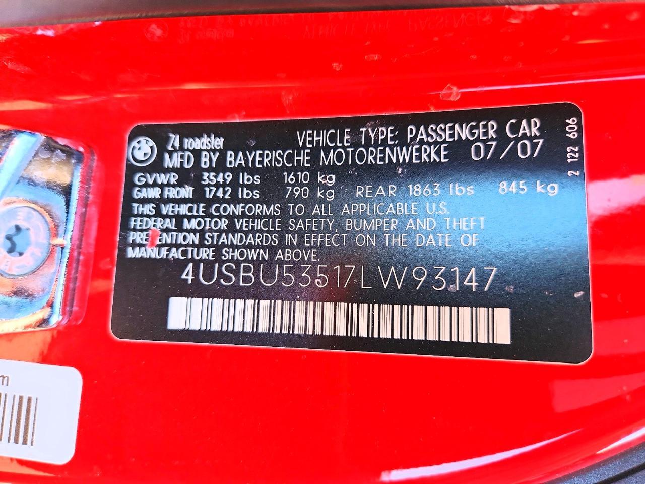 2007 BMW Z4 3.0si