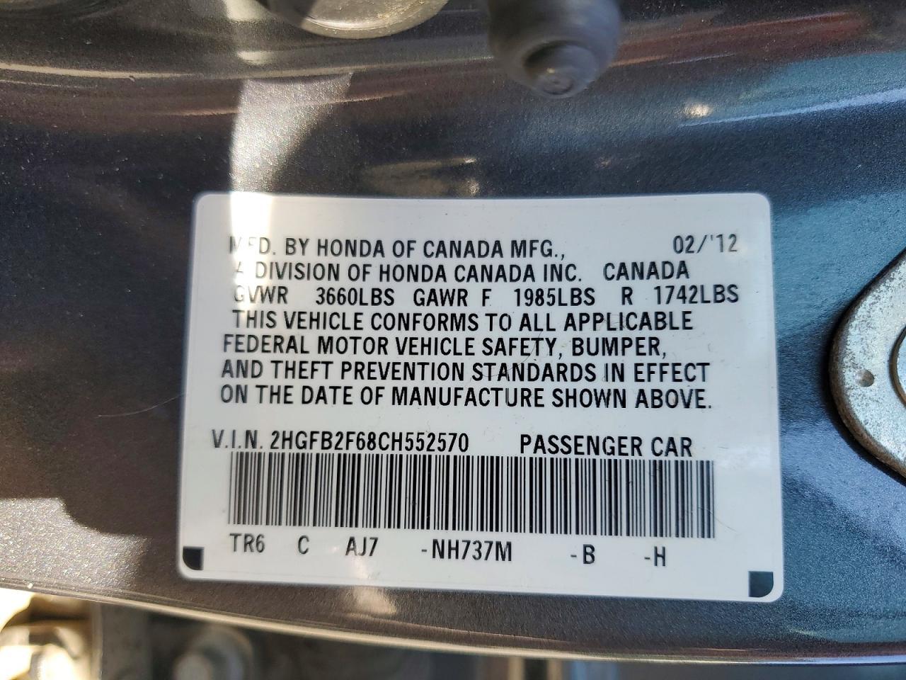 2012 Honda Civic hf
