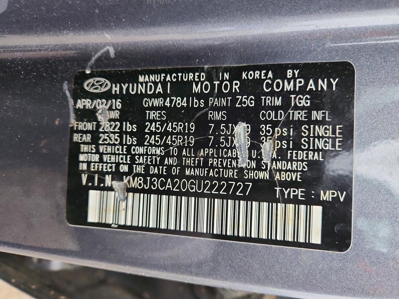 2016 Hyundai Tucson Sport