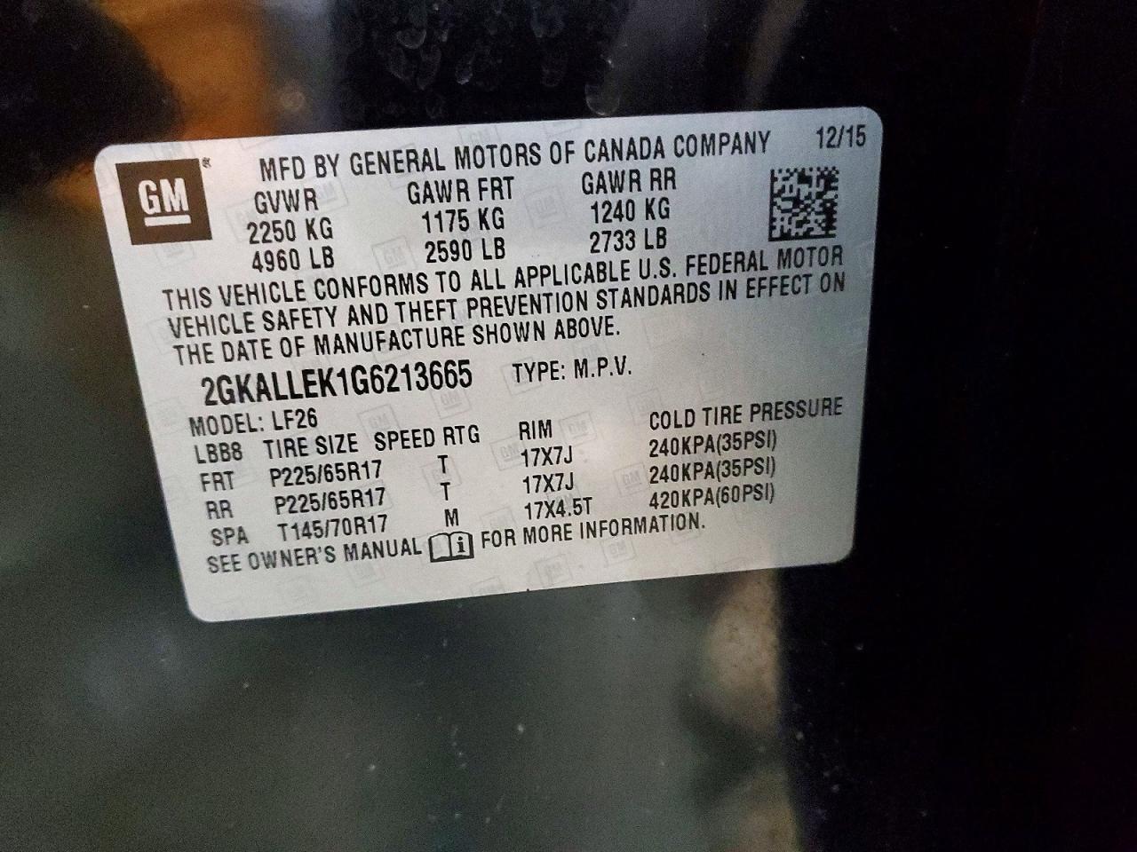 2016 GMC Terrain sl