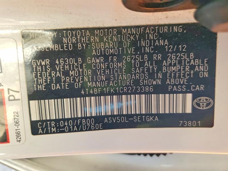 2012 Toyota Camry Base