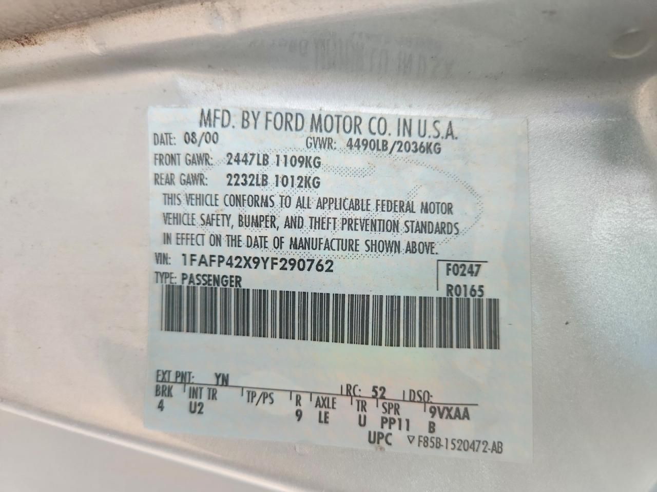 2000 Ford Mustang gt