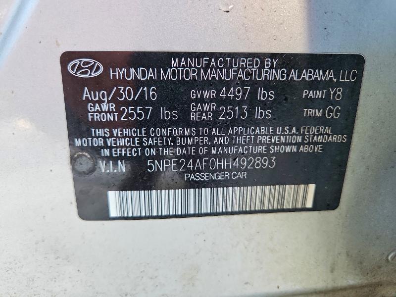 2017 Hyundai Sonata se