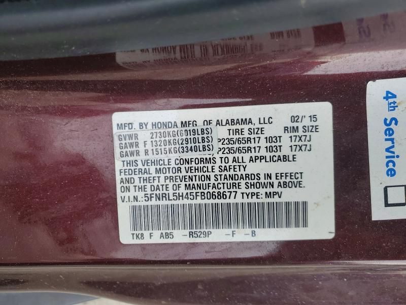 2015 Honda Odyssey ex