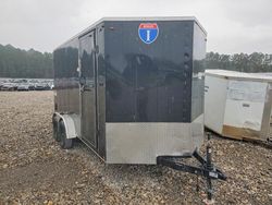 Salvage trucks for sale at Florence, MS auction: 2025 Interstate VICTV714TA2 Enclosed Cargo Trailer