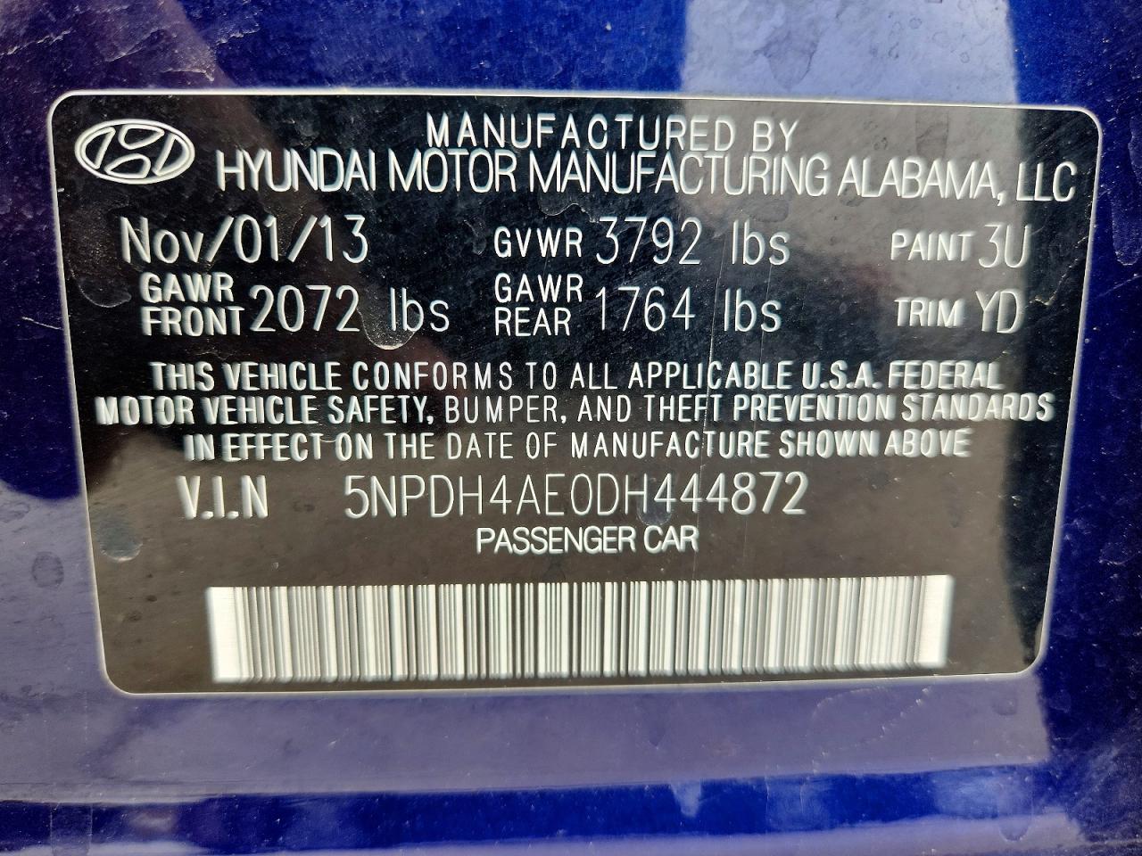 2013 Hyundai Elantra gls