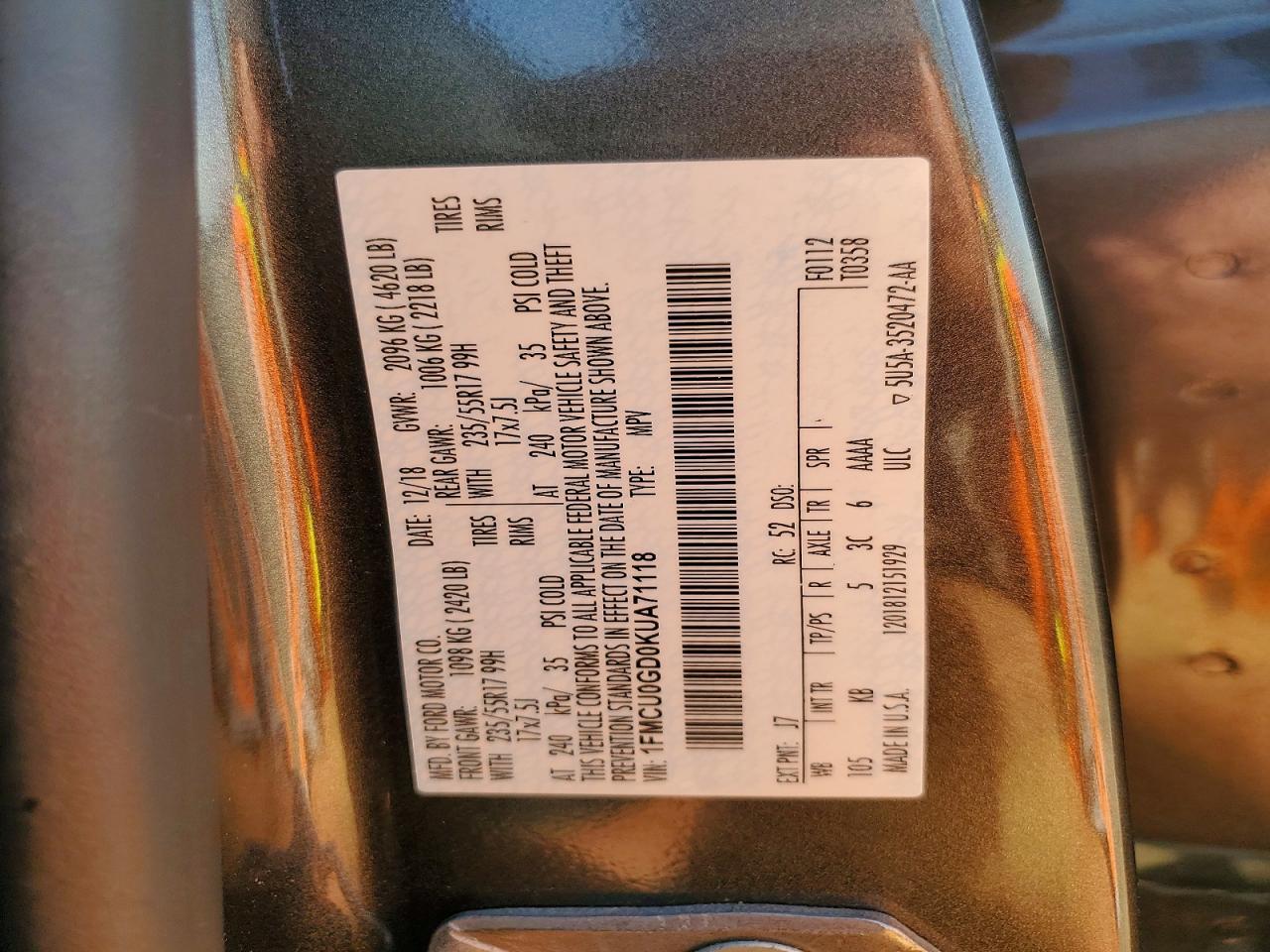 2019 Ford Escape se