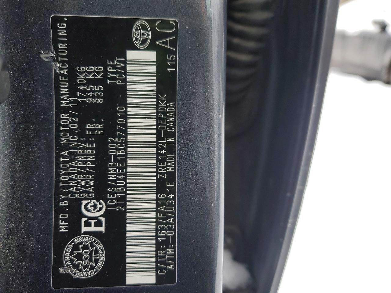 2011 Toyota Corolla Base