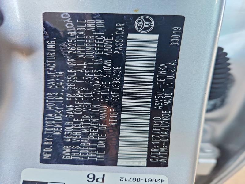 2014 Toyota Camry le