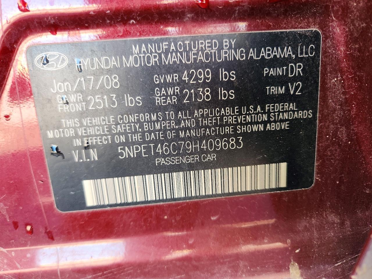 2009 Hyundai Sonata gls