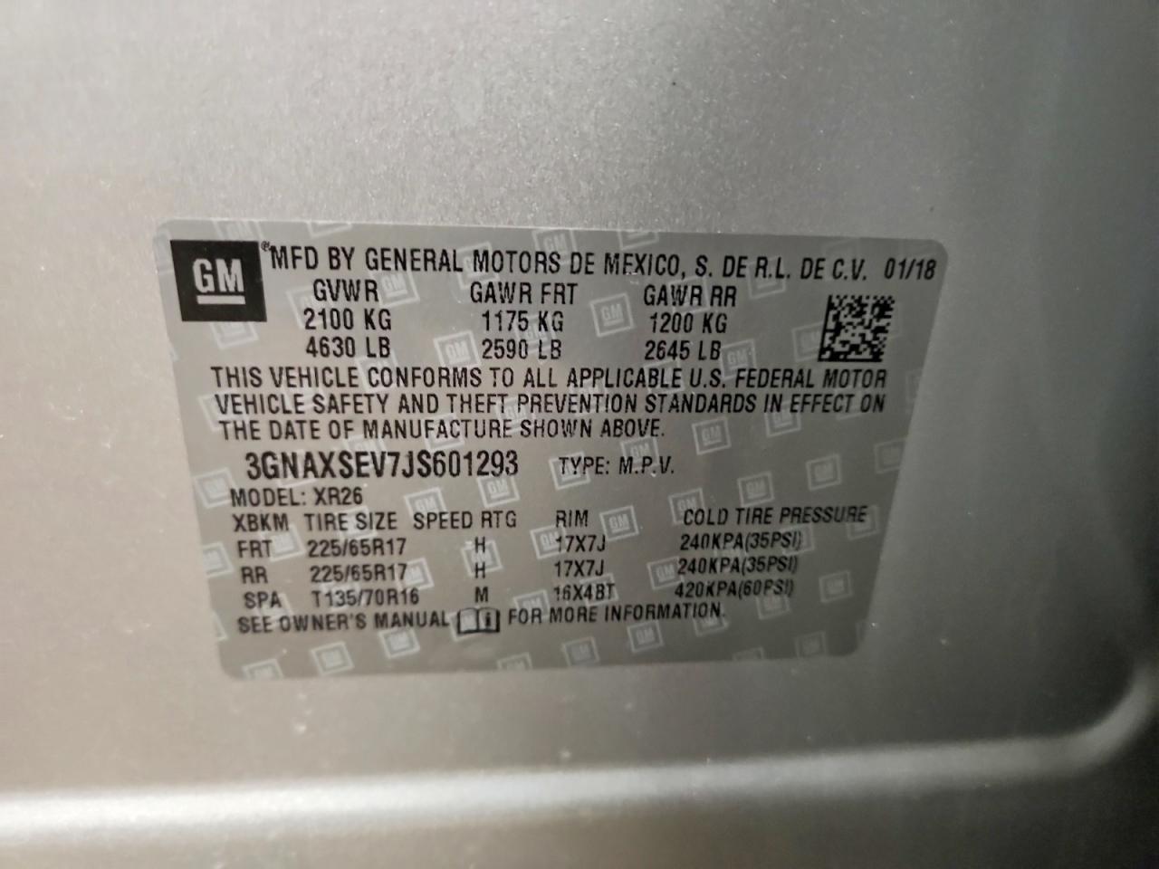 2018 Chevrolet Equinox lt