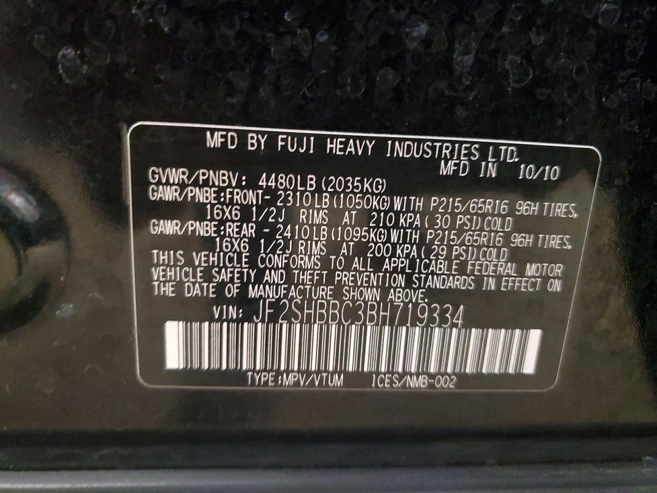 2011 Subaru Forester 2.5x