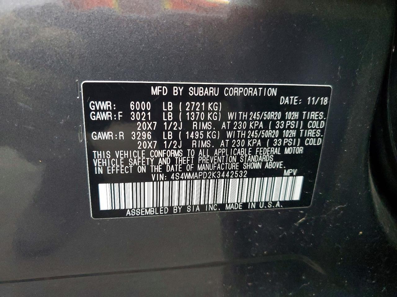 2019 Subaru Ascent Limited