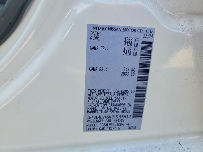 2025 Nissan Altima 2.5 sv