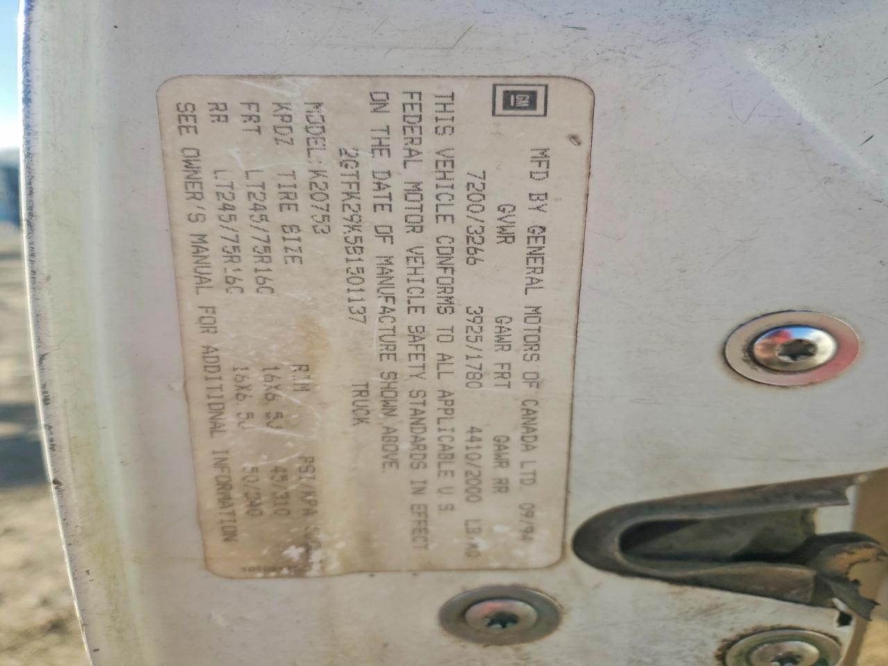 1995 GMC Sierra K2500