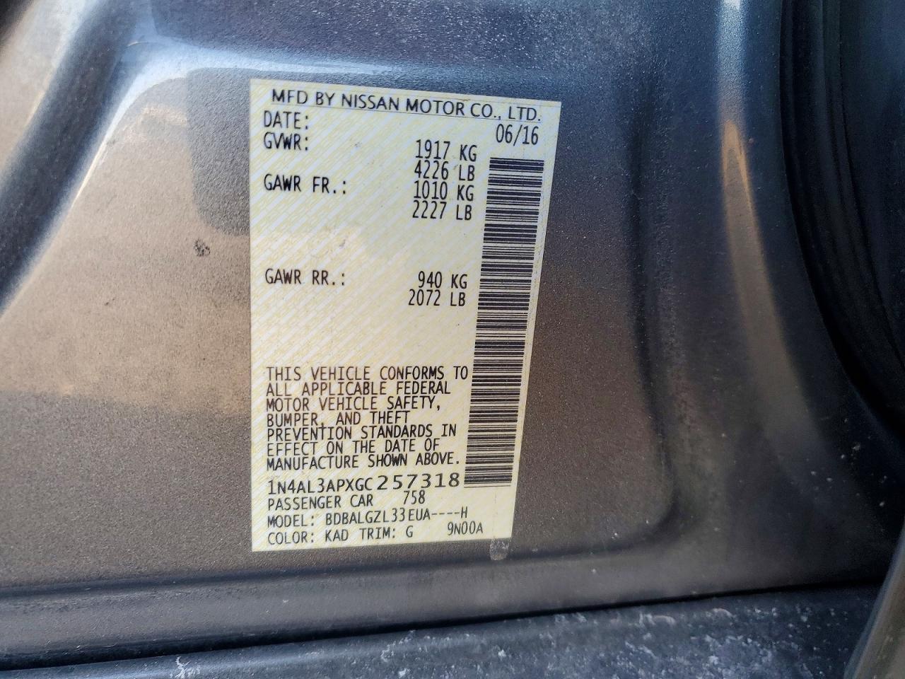 2016 Nissan Altima 2.5