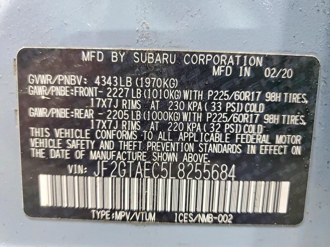 2020 Subaru Crosstrek Premium