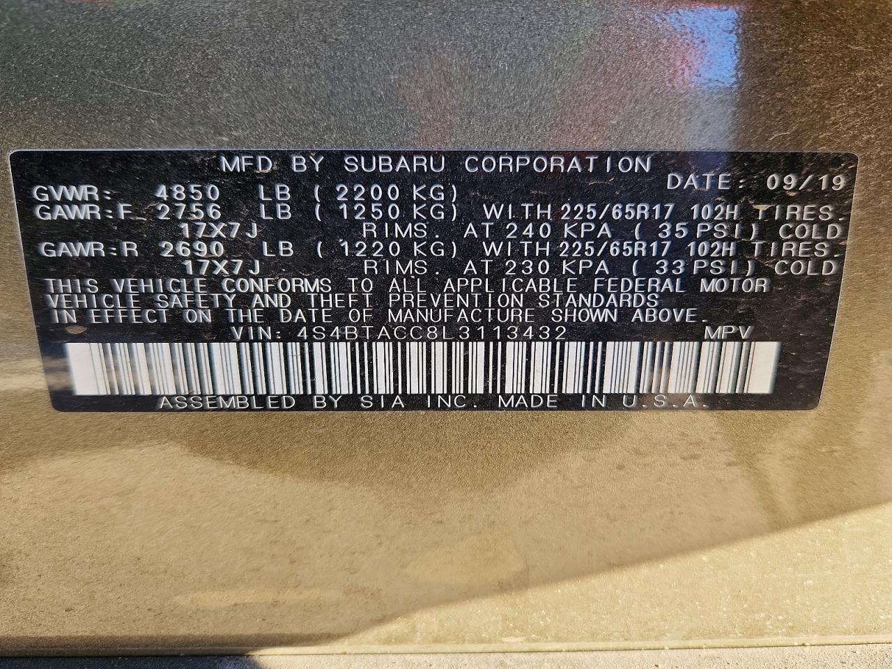 2020 Subaru Outback Premium