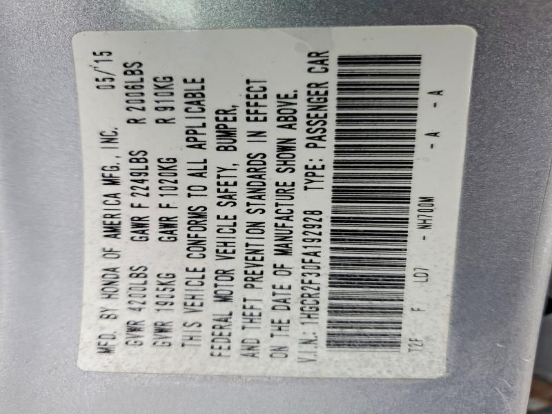 2015 Honda Accord lx