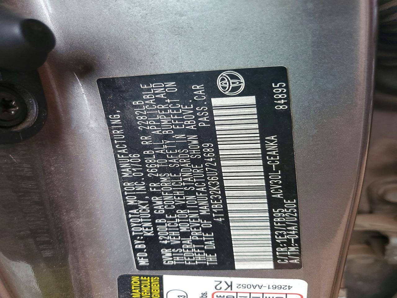 2006 Toyota Camry le