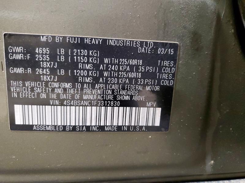 2015 Subaru Outback 2.5i Limited