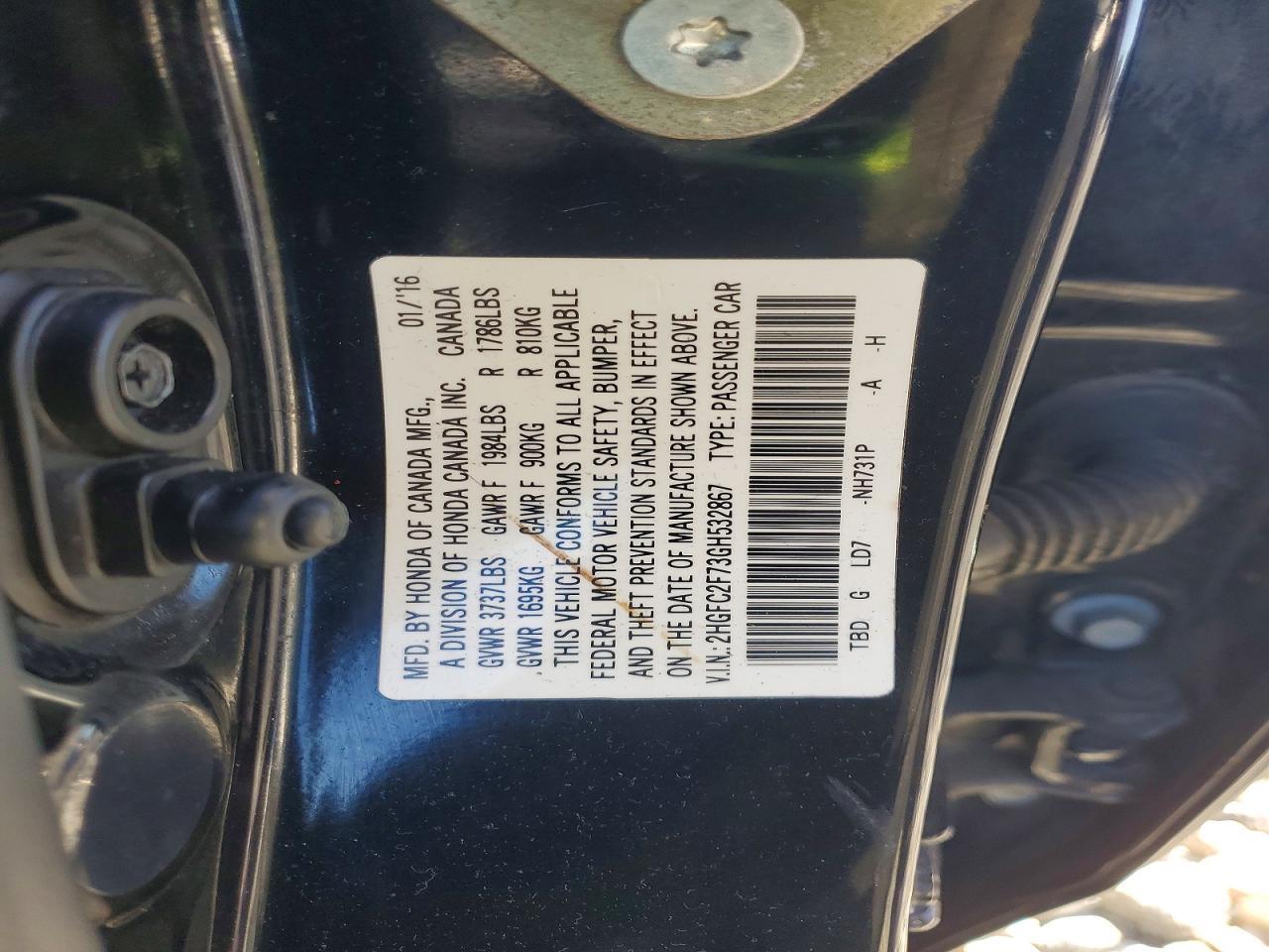 2016 Honda Civic ex