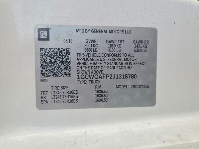 2018 Chevrolet Express G2500 Utility / Service van