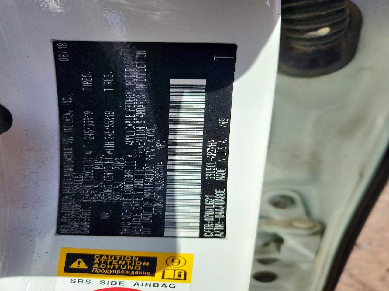 2018 Toyota Highlander se