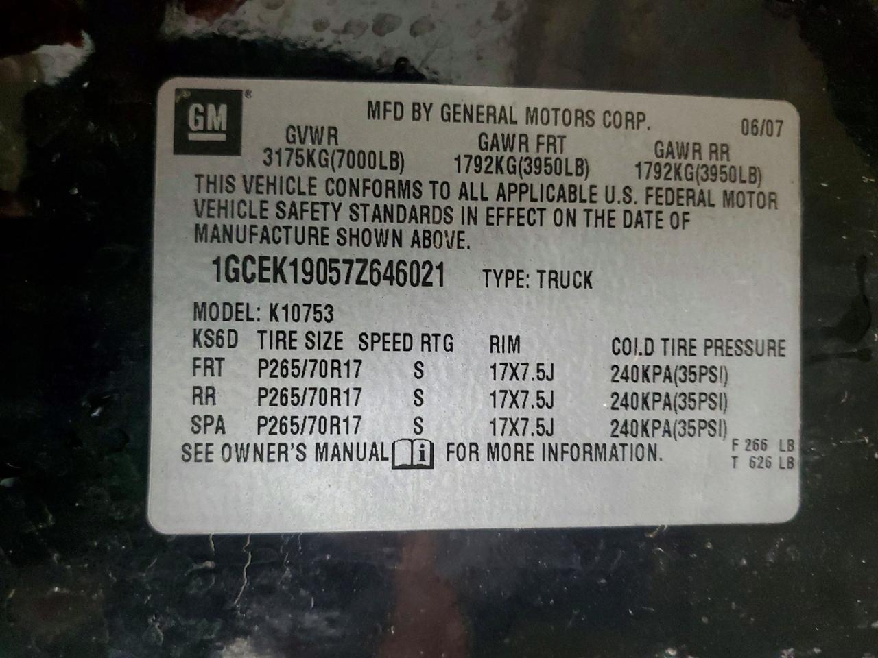 2007 Chevrolet Silverado K1500