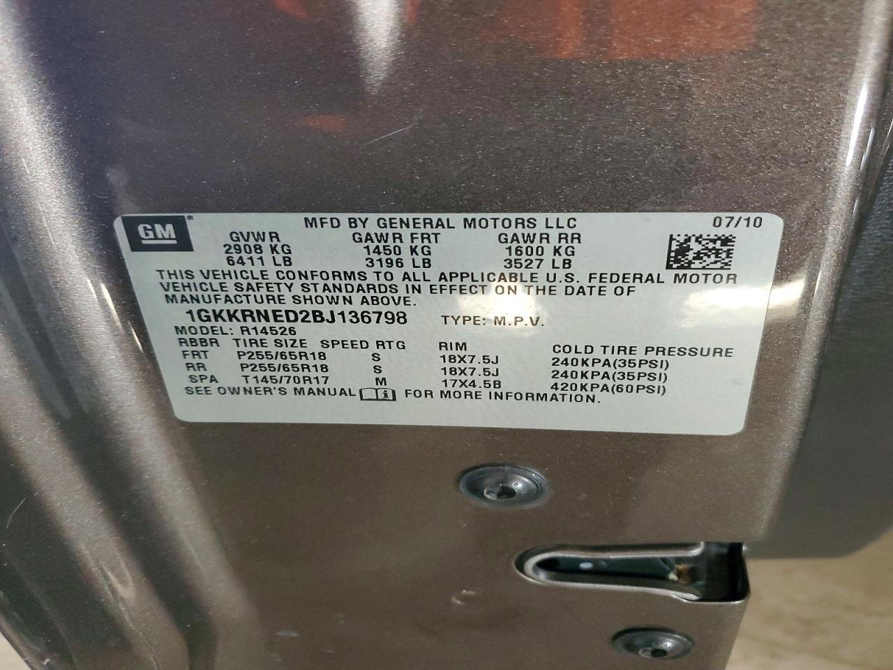 2011 GMC Acadia sle