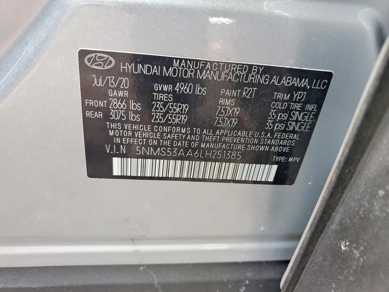2020 Hyundai Santa fe Limited