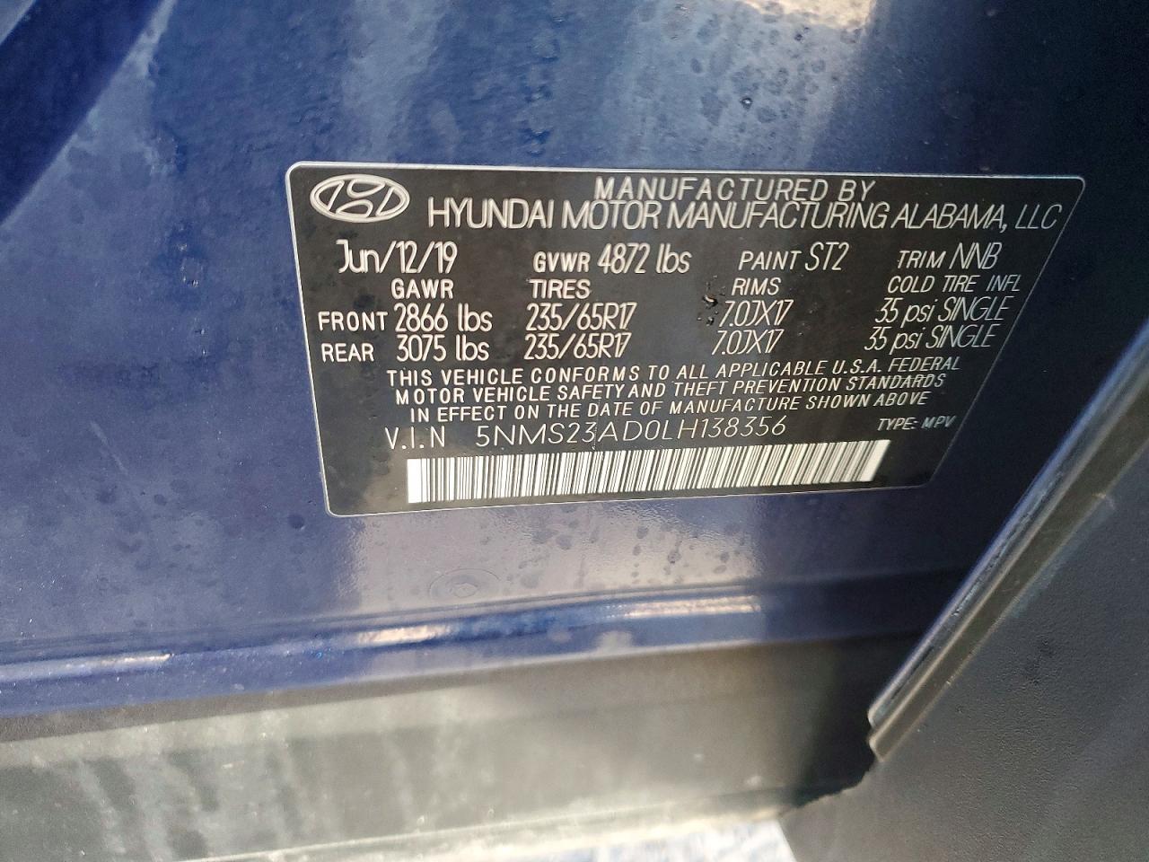 2020 Hyundai Santa FE SE