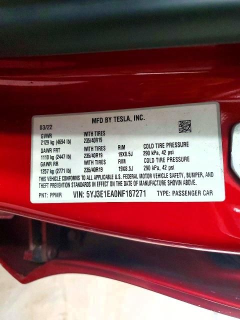 2022 Tesla Model 3