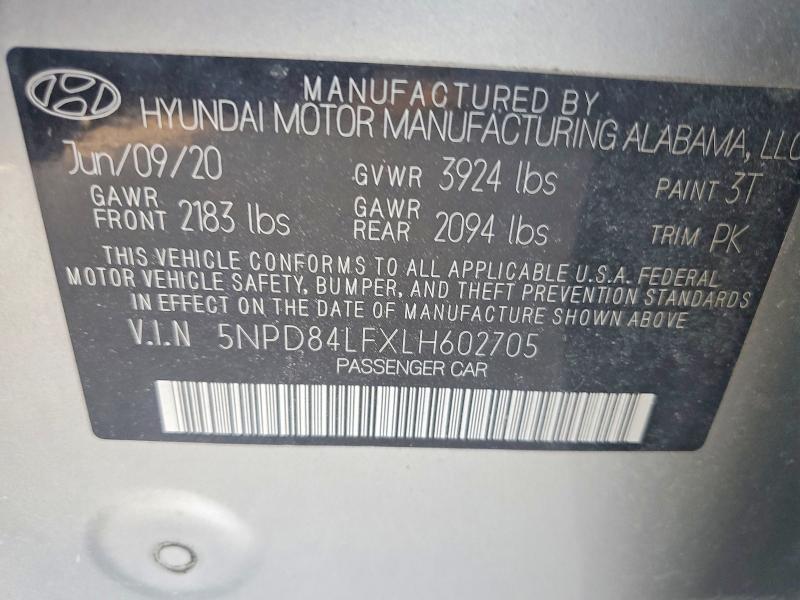 2020 Hyundai Elantra sel