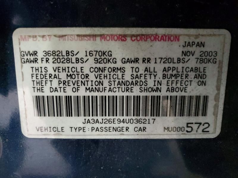 2004 Mitsubishi Lancer es