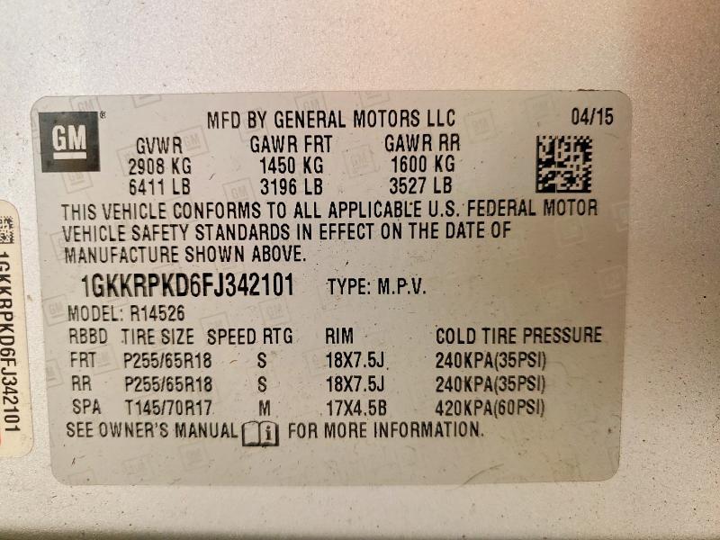 2015 GMC Acadia sle
