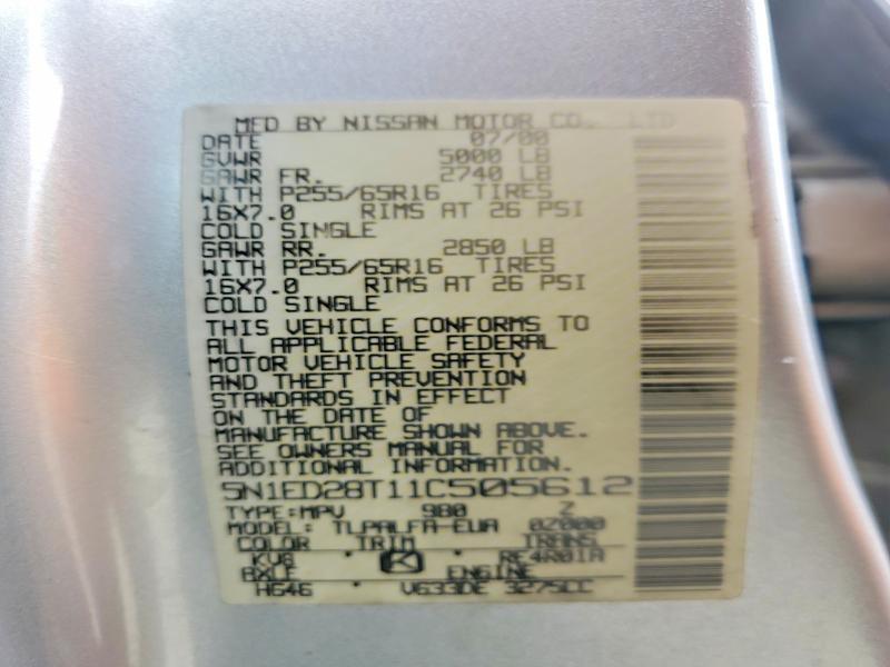 2001 Nissan Xterra Xe-v6