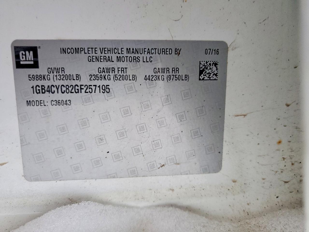 2016 Chevrolet Silverado Truck Cab AND Chassis