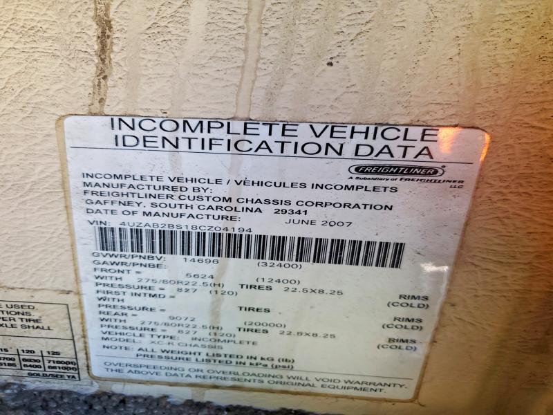 2008 Alfa 2008 Freightliner Chassis X Line Motor