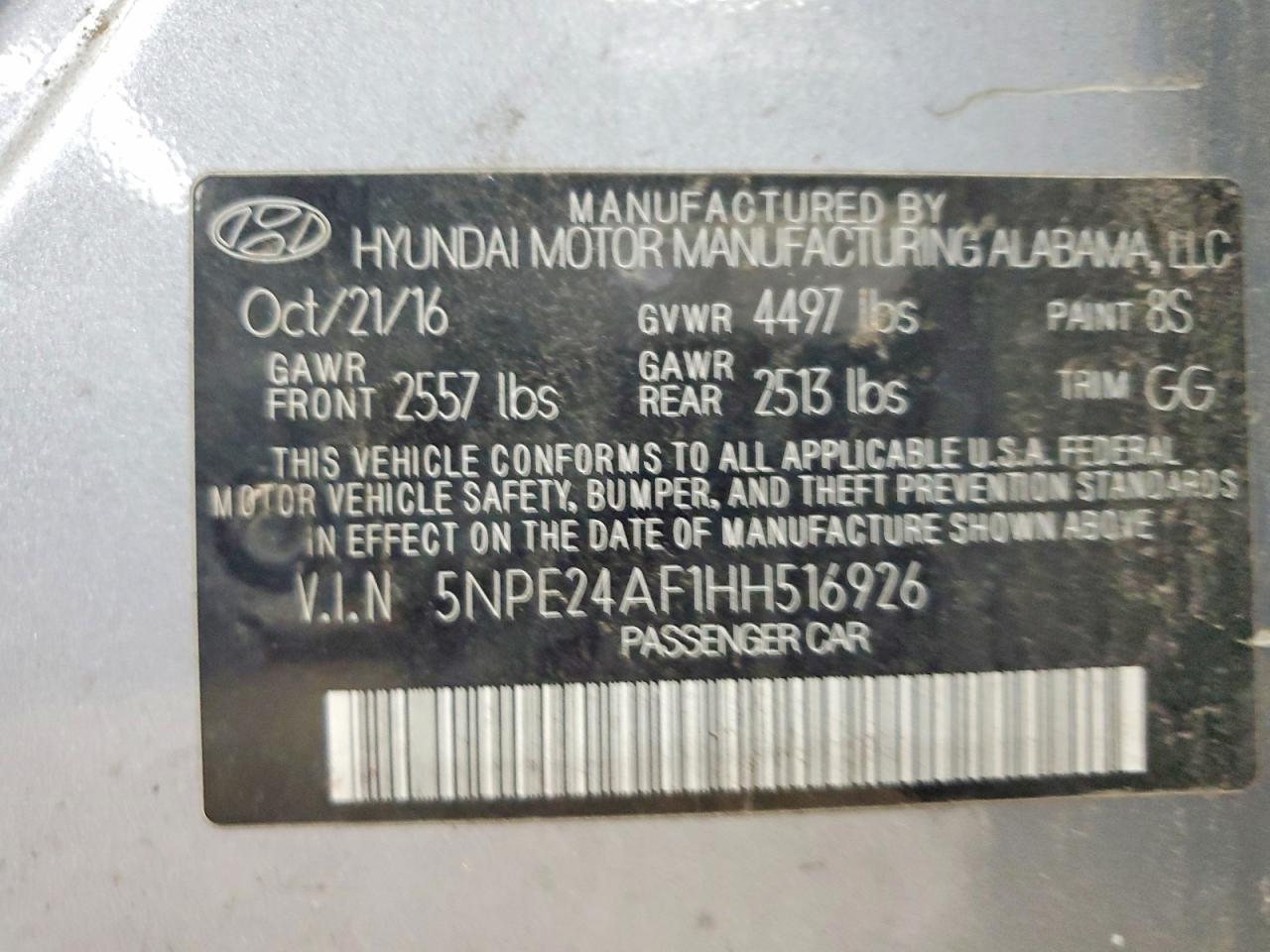 2017 Hyundai Sonata se