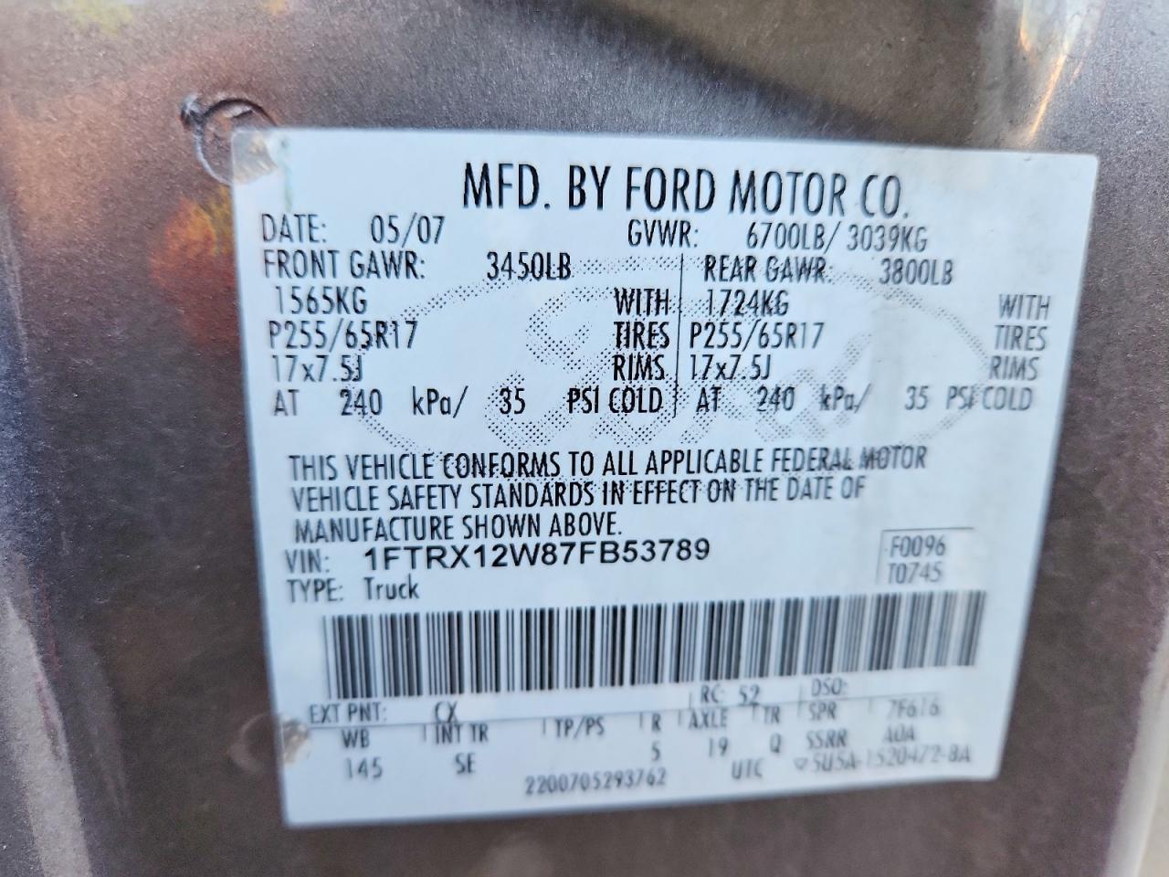2007 Ford F150