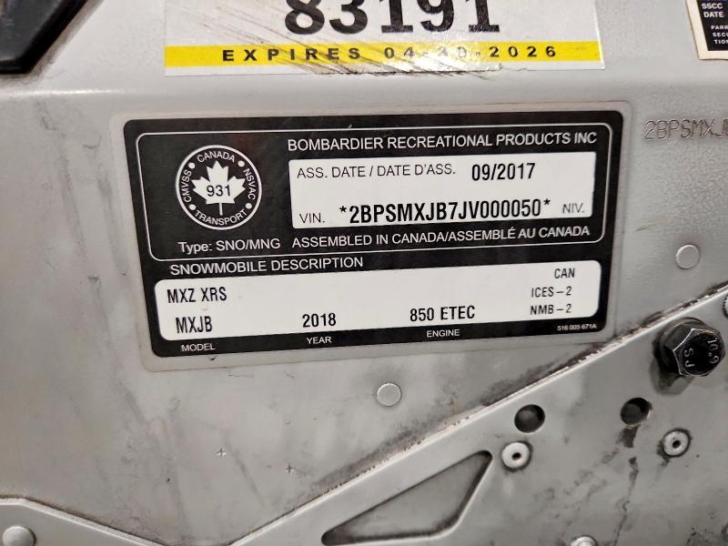 2018 Skidoo 2018 Skid 850