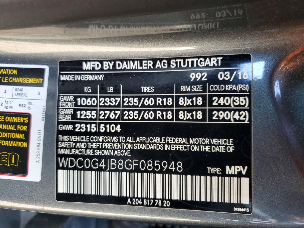 2016 Mercedes-Benz Glc 300