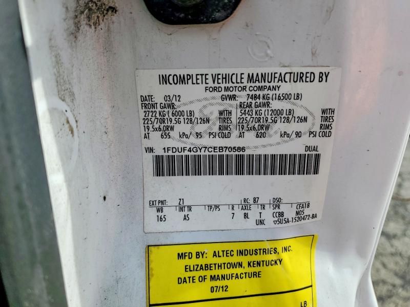 2012 Ford F450 Super Duty Utility / Service Truck