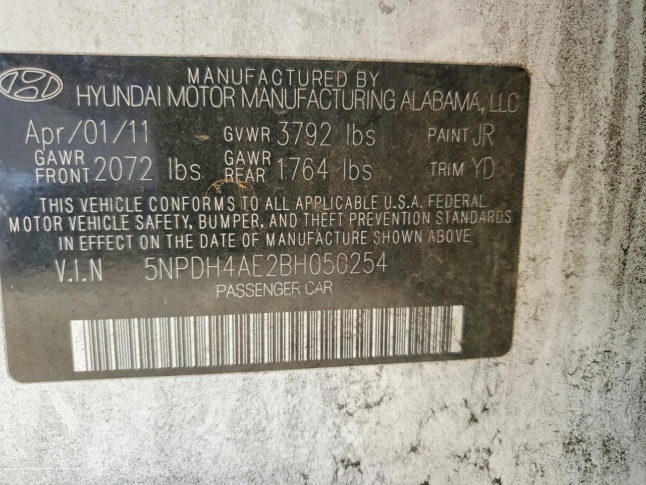 2011 Hyundai Elantra gls