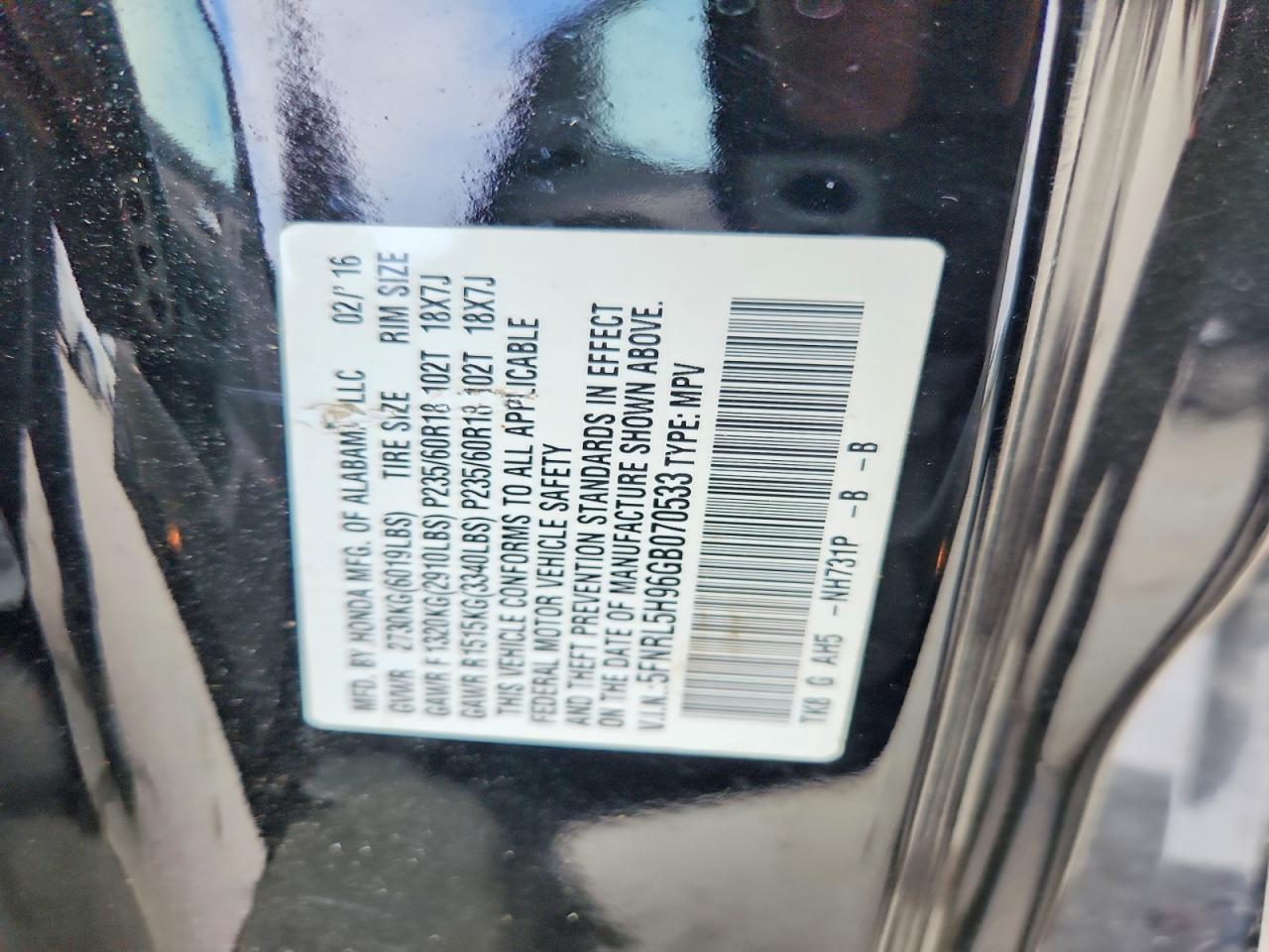 2016 Honda Odyssey