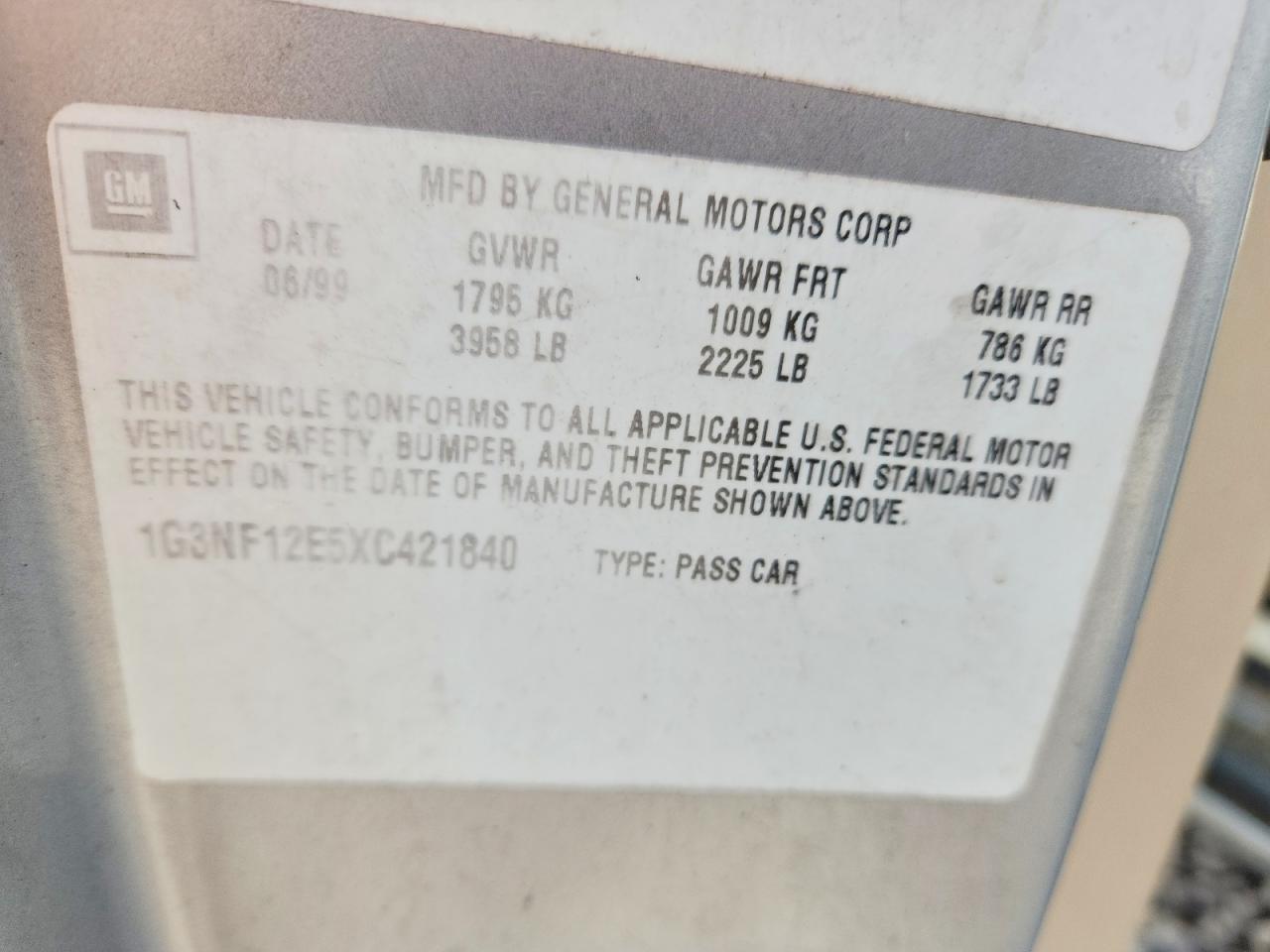 1999 Oldsmobile Alero gls