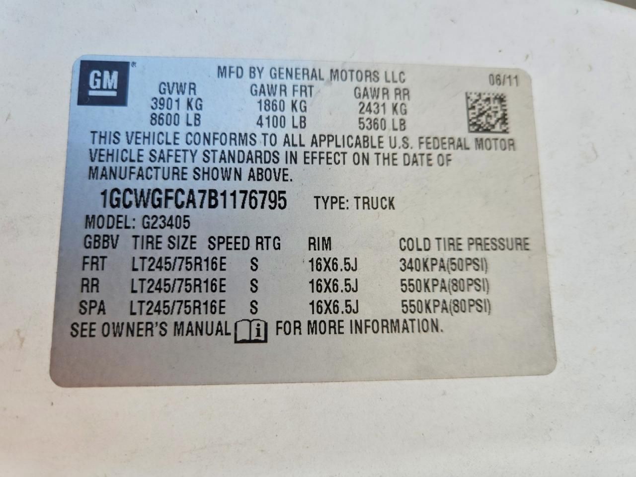 2011 Chevrolet Express G2500